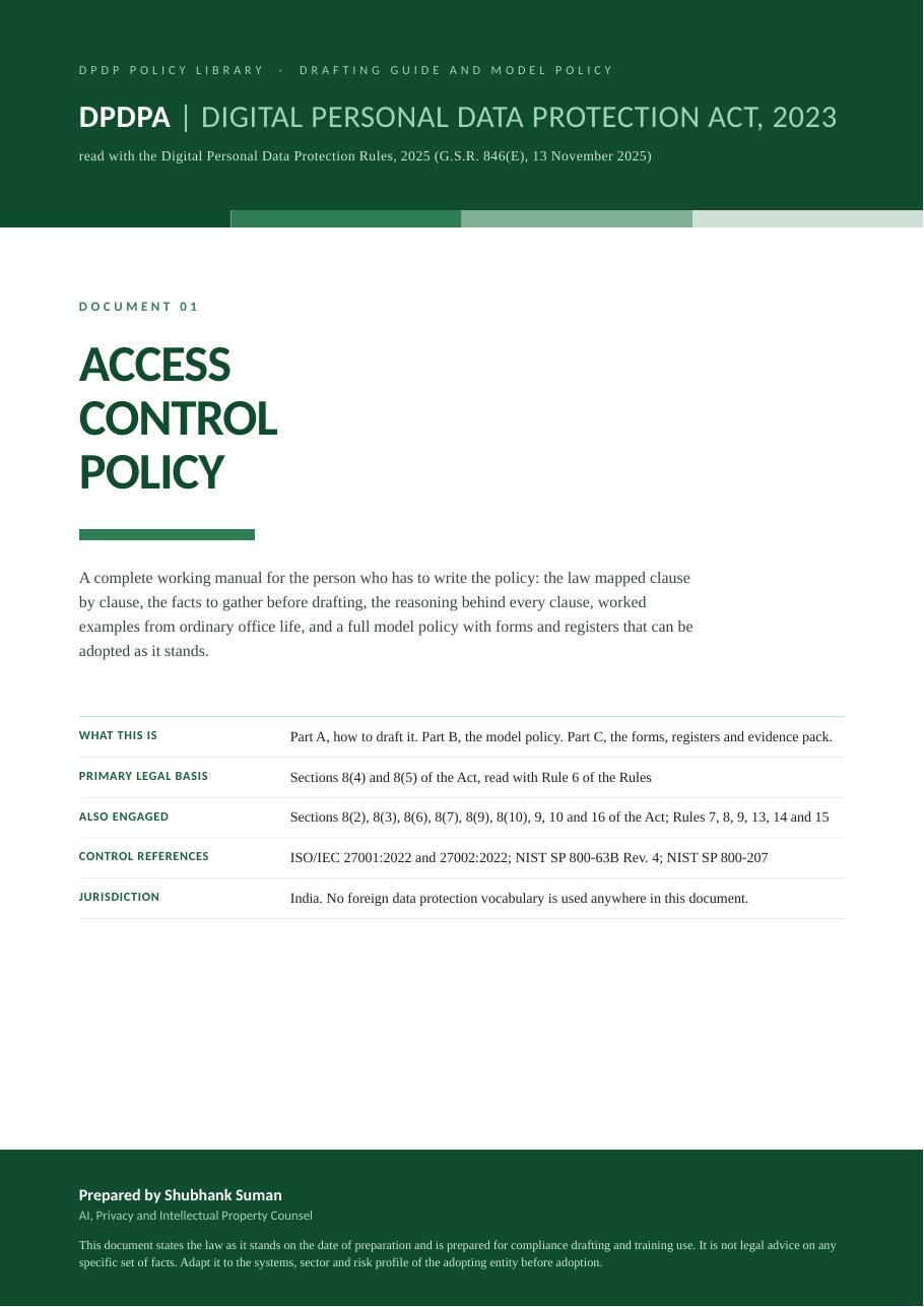 First page of Access Control Policy