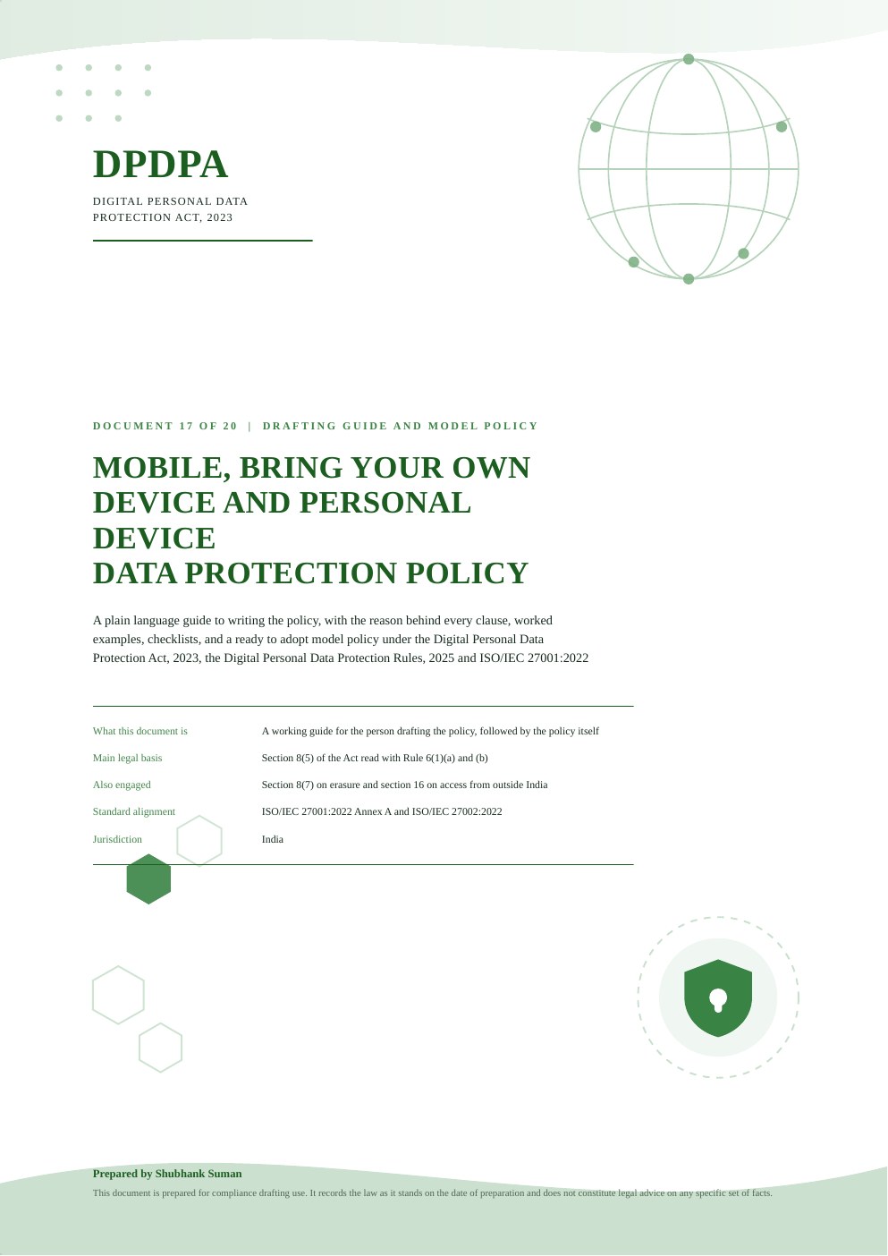 First page of Mobile, BYOD and Personal Device Policy